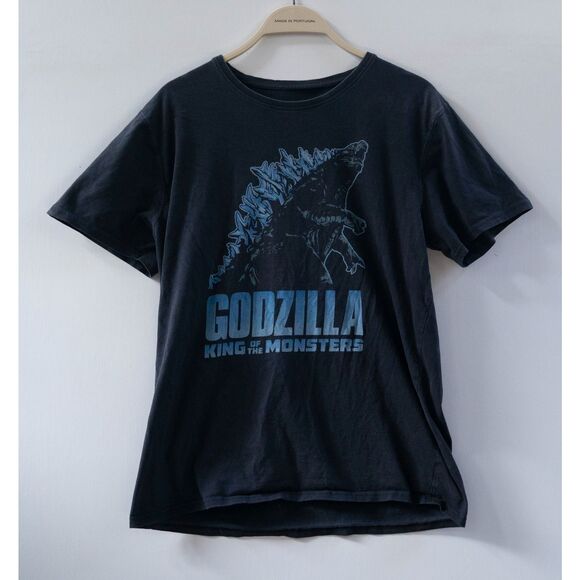 Godzilla King of the Monsters Movie T-Shirt Men's Black Size L **THRASHED** - Picture 1 of 7